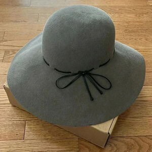 Eric Javits VICTORIA GENUINE FELTED RABBIT FUR HAT Wide Brim